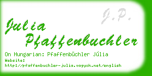 julia pfaffenbuchler business card