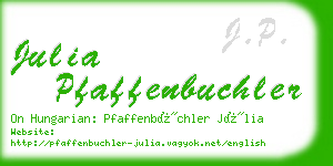 julia pfaffenbuchler business card